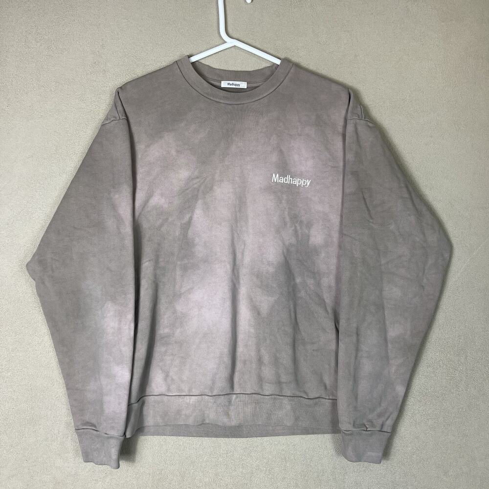 Madhappy Sweater‎ Mens Medium Brown Tie Dye Pullover Casual Preppy Adult